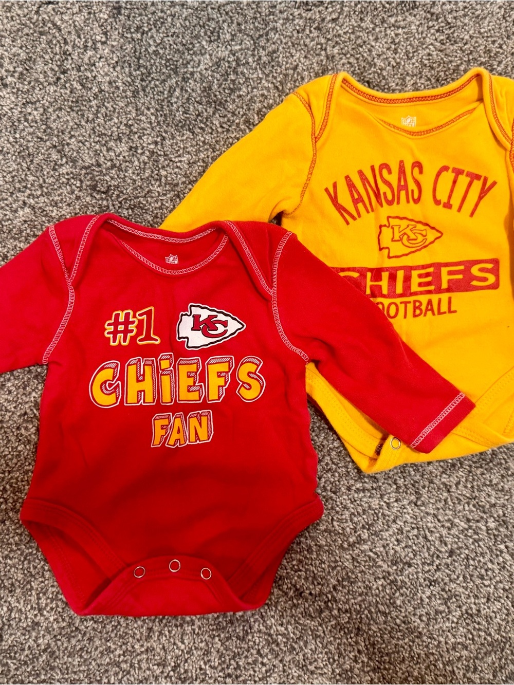 Baby Girl Kansas City Chief’s Onesies